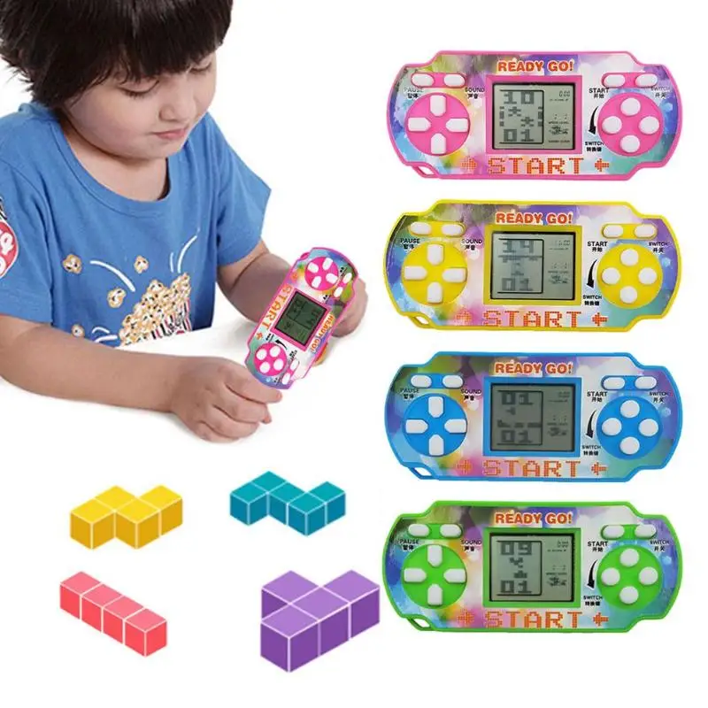

Tetris Game Console LCD Handheld Game Players Children Educational Anti-stress Electronic Toys Random Color ship