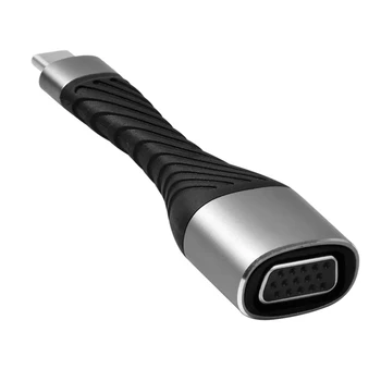 

Type-C to VGA Adapter, Audio And Video Converters For Mobile Phones Laptops With Large Screen 1080P 60Hz HD