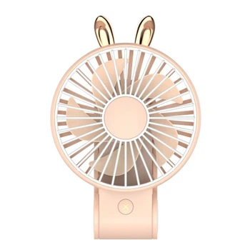 

Mini Rabbit Fan Rechargeable USB Fan Portable Handheld Fan 3-Speed Mini USB Handy Small Desktop USB Cooling Fan Cooler Pink