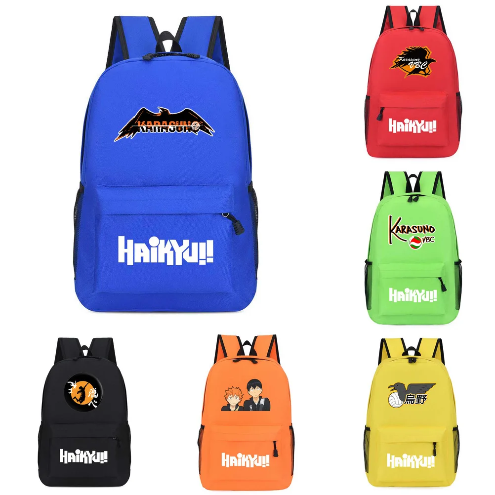 Горячий аниме Haikyu! Холщовый школьный рюкзак с принтом дорожный ранец для