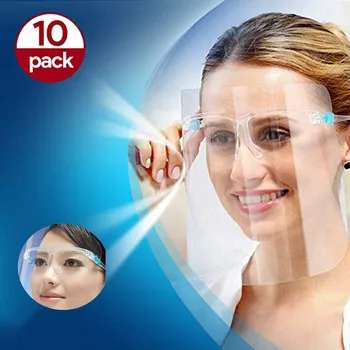 

10PC Kitchen Splash-proof Oil-proof Tool Protect Eyes Clear Face Cover Transparent Mask Transparent Protective Mask Hot