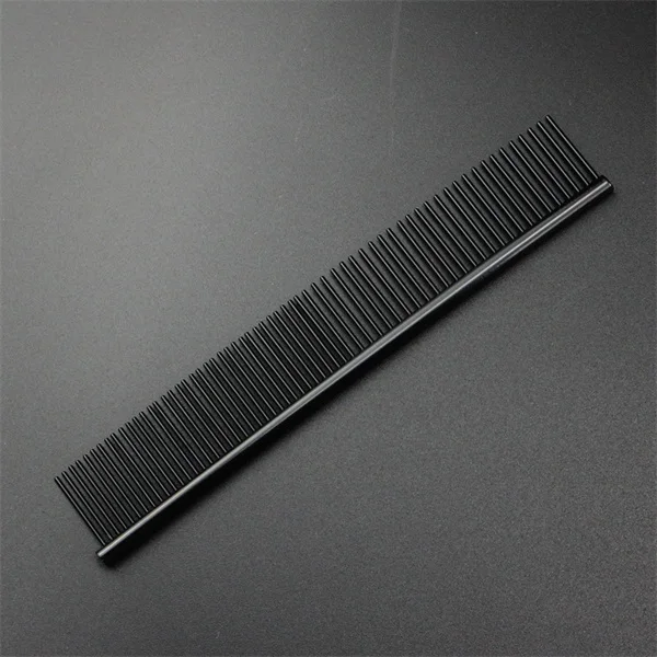 Black comb Профессиональные 7 дюймов ножницы для стрижки собак безопасность круглый наконечник Стрижка собак Резка волос тонкие изогнутые ножницы - Цвет: Black comb