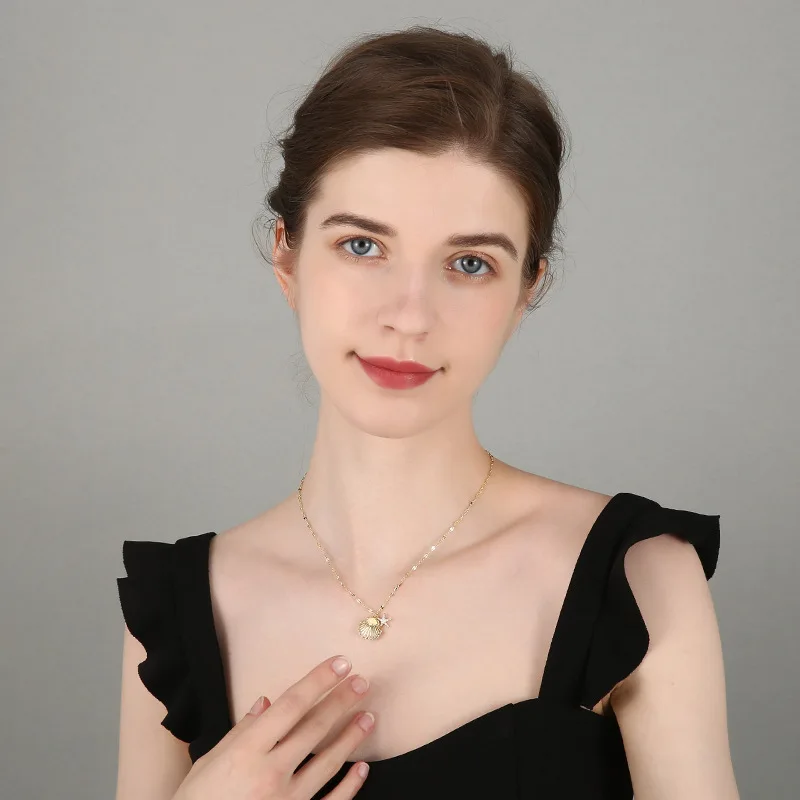 New Starfish Shell Creative Atmosphere Trend  Women Necklace Korean Short Net Red Temperament Clavicle Chain