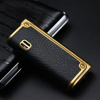 

Leather Jet Lighter Gasoline Torch Turbo Lighter Gun Eagle Relief Windproof Cigar Pipe Lighter 1300 C Butane Air Free Shipping