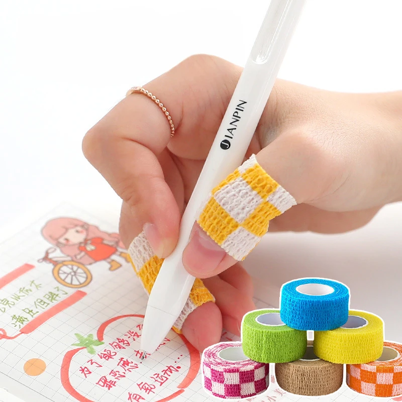 Student Colorful write Self Adhesive Elastic Bandage Wrap Tape Elastoplast For Knee Support Pads Finger Ankle Palm Shoulder