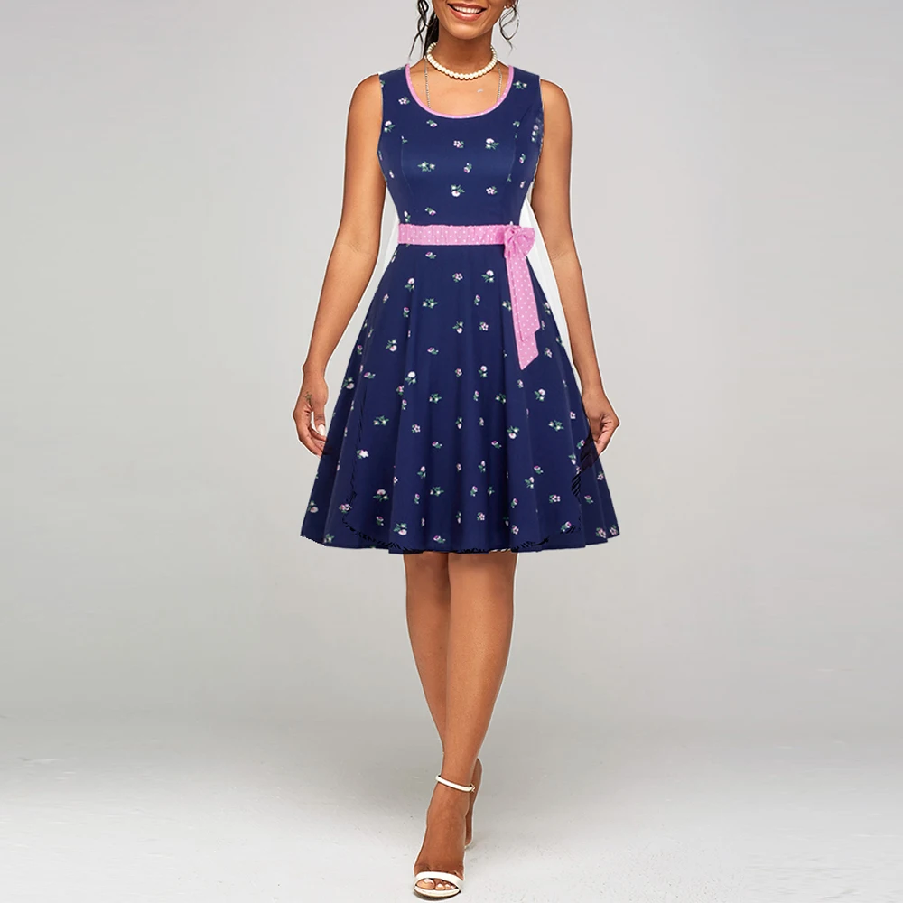 Women's Cap Sleeve Swing Skater Dress – Stretchy, Comfortable, Perfect For Dance, Party Or Casual Wear (Multiple Colors)
