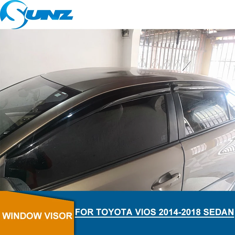 

for Toyota VIOS 2014-2018 Window Visor deflector Rain Guard for Toyota VIOS SEDAN 2014 2015 2016 2017 2018 SUNZ
