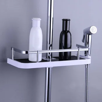 

High Quality Bathroom Storage Basket Holder Shelf Shower Caddy Shampoo Suction Cups Soap Holder Bathroom Products