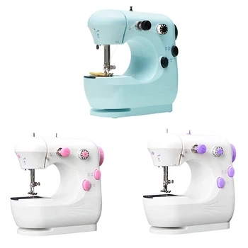 

Mini Electric Sewing Machine Portable Household Sewing Machine Beginner Tailors Free-Arm Crafting Mending Machine