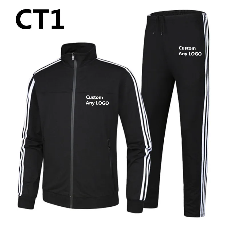 CT1 The New Male Comfortable Autumn Winter Men Casual Warm Sportwear Classic Collar Thicken Punk Retro style Male Popular - Цвет: black
