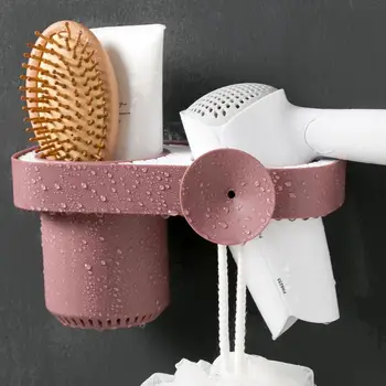 

Puch Free Bathroom Hair Dryer Rack Wall Mounted Toothbrush Holder Shower Organizer Shelf