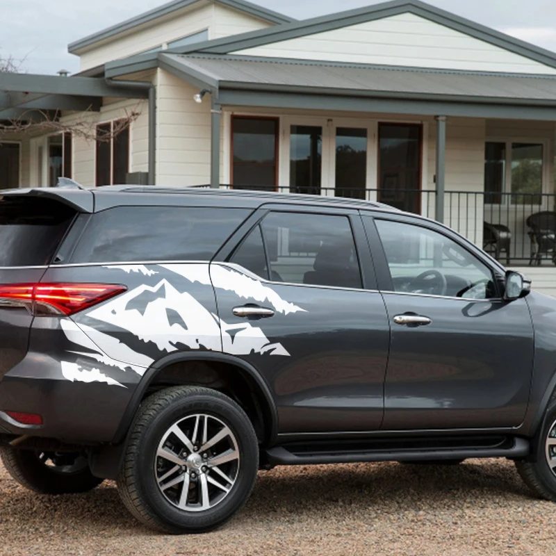 

Fit For Toyota Fortuner 2015 2016 2017 2018 2019 Cool Car Stickers Side Body Mud Graphic Vinyl Car Decoration Decals Custom