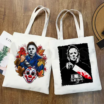 

Halloween Horror Michael Myers Cartoon Graphic Cartoon Print Shopping Bags Girls Fashion Casual Pacakge Hand Bag