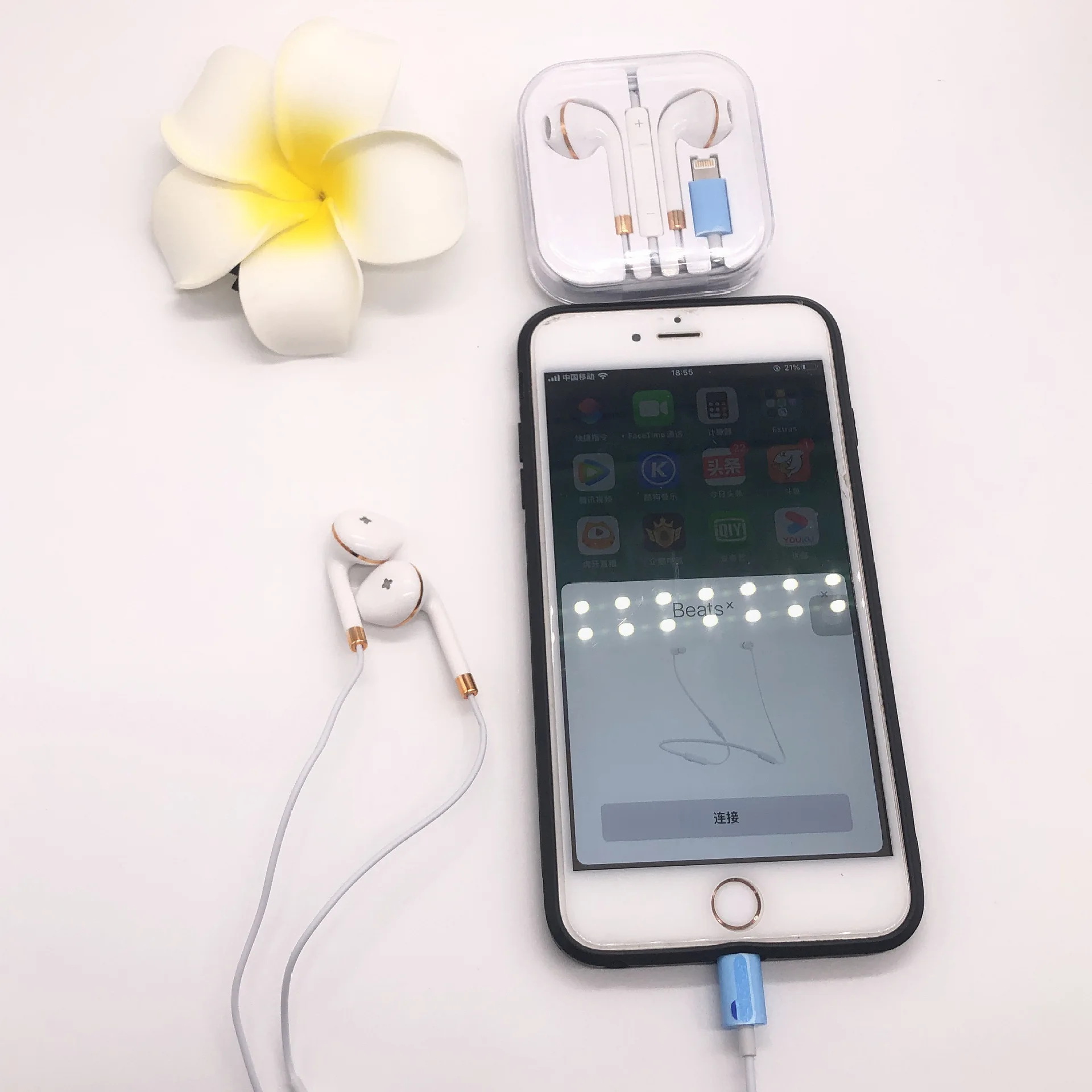 10 шт./лот, для iPhone, стерео наушники-вкладыши с микрофоном, проводные Bluetooth наушники для IPhone 8, 7 Plus, X, XR, XS Max, наушники