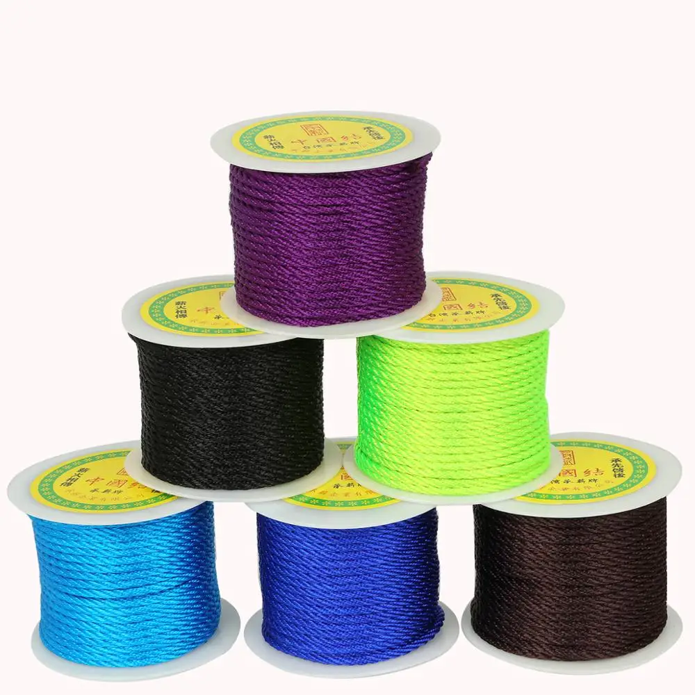 27 yards/roll 3mm Silk thread Chinese Knot Cord Beading String Macrame Cord for DIY Craft