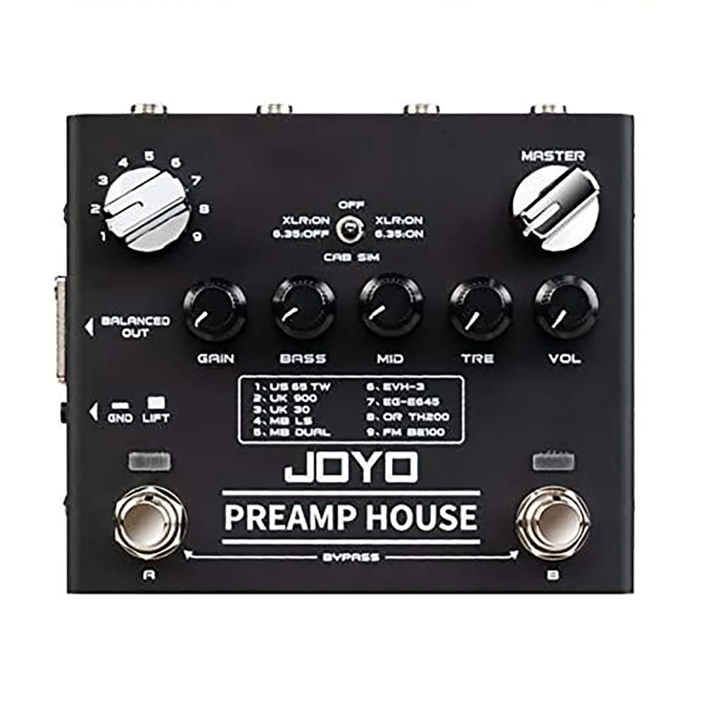 Квадрокоптер JOYO Preamp House с несколькими эффектами педаль 9 а искажением и очисткой