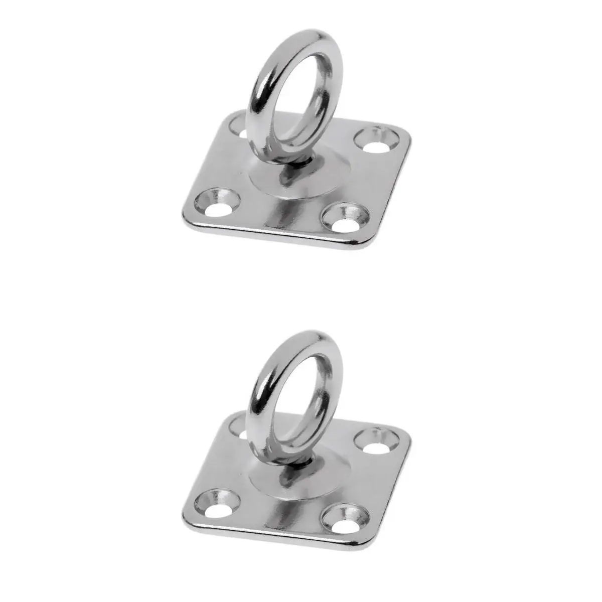 1 Pair 316 Stainless Steel Eye Plate Boat Pad Eye Thick Ring Square 5+6mm, Durability