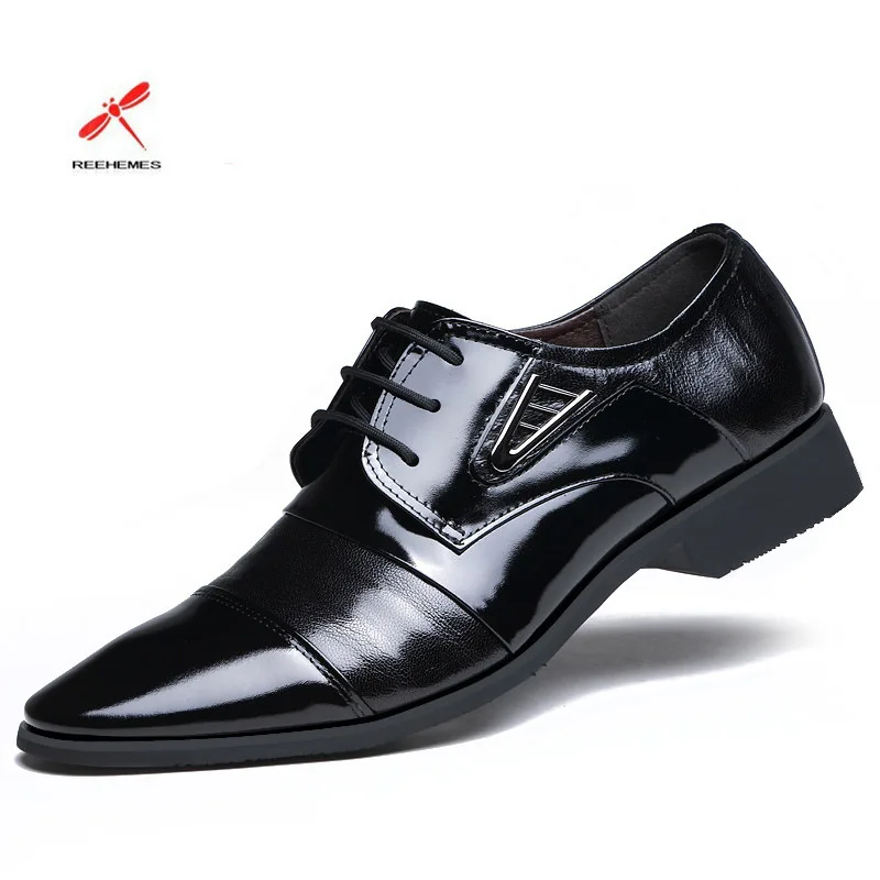 

Reehemes Genuine Leather MEN'S Leather Shoes Spring And Autumn Business Formal Wear Lace-up MEN'S SHOES Xg-9837 Lace-up