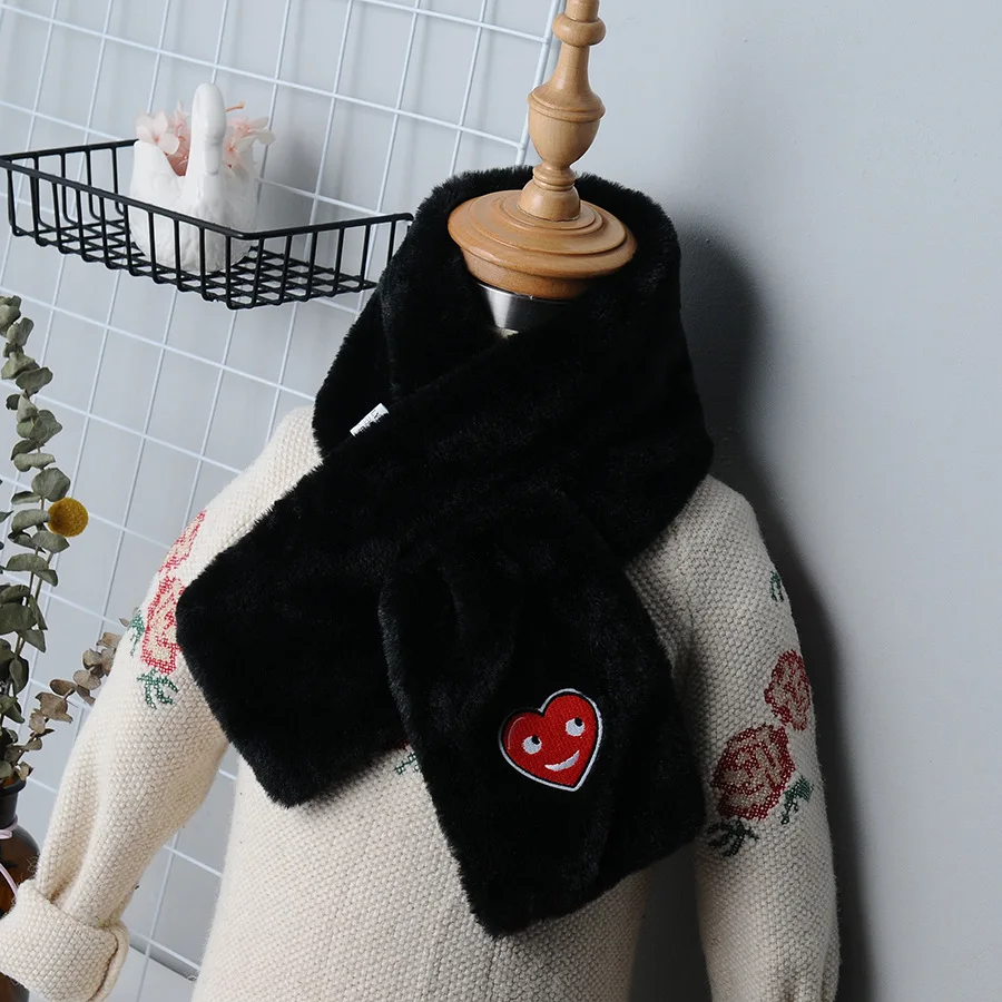 

New Style Versatile Imitation Rabbit Fur Scarf Cartoon Various Patterns Autumn And Winter Warm Thick Korean-style Trend