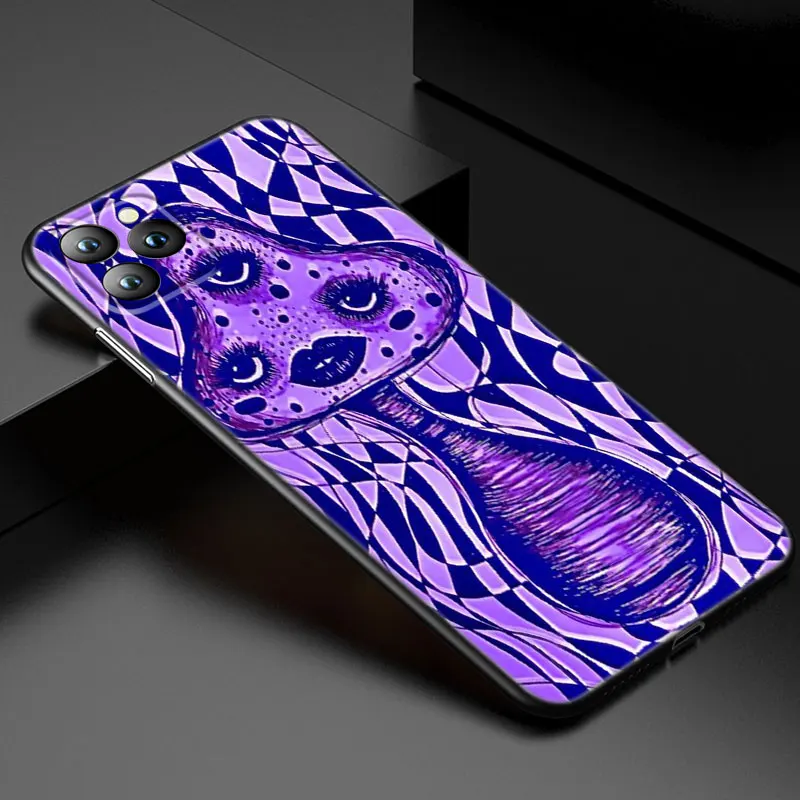 Weird Trippy Mushroom Psychedelic Art Phone Case For Apple iPhone 13 12 Mini 11 Pro XS Max XR X 8 7 6S 6 Plus 5S 5 SE 2020 Cover- Hde495d9538f94d5cb09f0b39c909f4cad