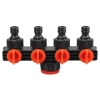 

Hot Garden 4 Way Tap Connectors Hose Pipe Splitter Plastic Drip Irrigation Water Connector