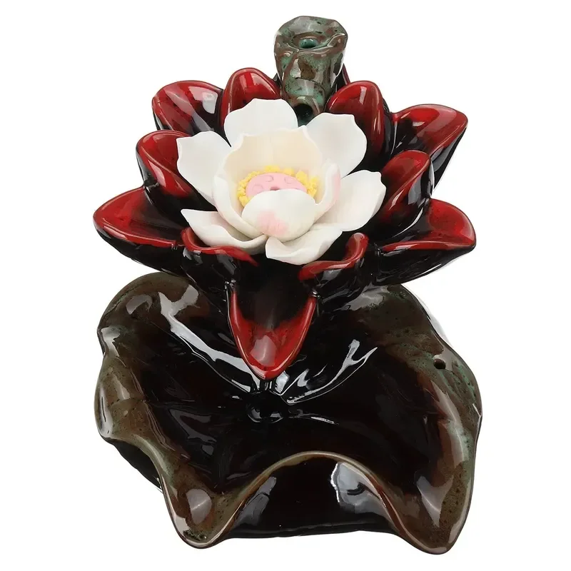 

Waterfall Backflow Incense Burner Ceramic Buddhist Censer Holder Home Room Decorations