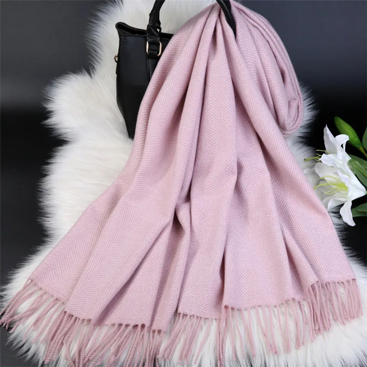 Brands Warm Cashmere Scarf Female Thick Soft Winter Poncho Brown Long Shawl Plaid Wrap For Women Tassel Stoles Lady Wool Scarfs