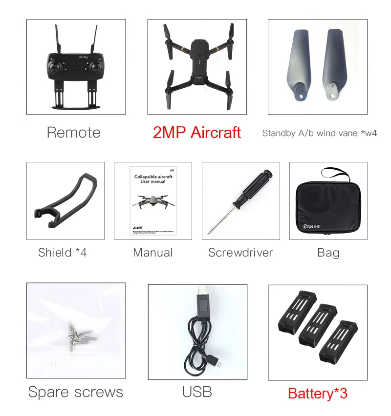 2MP3Batterywith bag Eachine E58 Wi-Fi FPV с широкоугольным HD 1080P камера режим удержания складной рычаг RC Квадрокоптер Дрон X Pro RTF Дрон для подарка - Цвет: 2MP3Batterywith bag