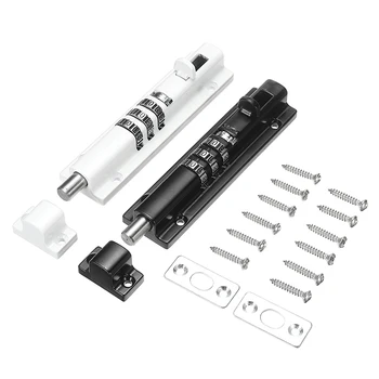 

Multi Four Digit Combination Slide Lock Keyless Combination Door Lock Rust Pick Resistant Home Combination Locking Bolt