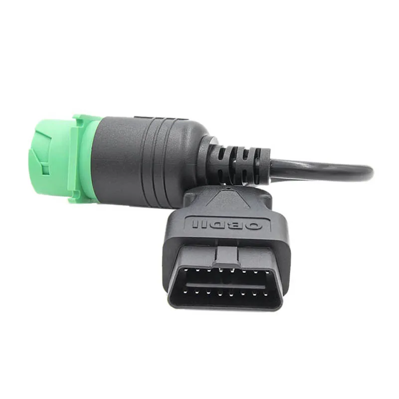 J1939 мужчина к OBD2 Мужской автомобиль 9 Pin к 16 Pin диагностический сканер для грузовиков кабель адаптер для Cummins двигателя автомобиля