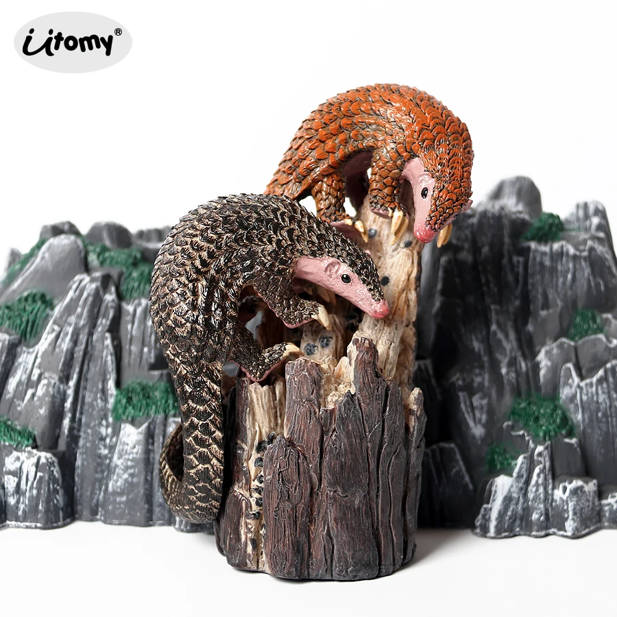 Реалистичная пластиковая фигурка панголина модель животного игрушки с