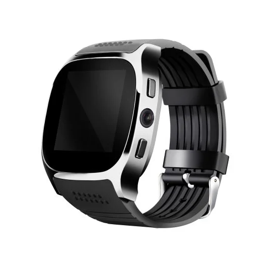 T8 black Bluetooth T8 Смарт часы музыкальный плеер Facebook Whatsapp Синхронизация SMS камера Smartwatch поддержка SIM TF карта reloj inteligente relogio - Цвет: T8 black