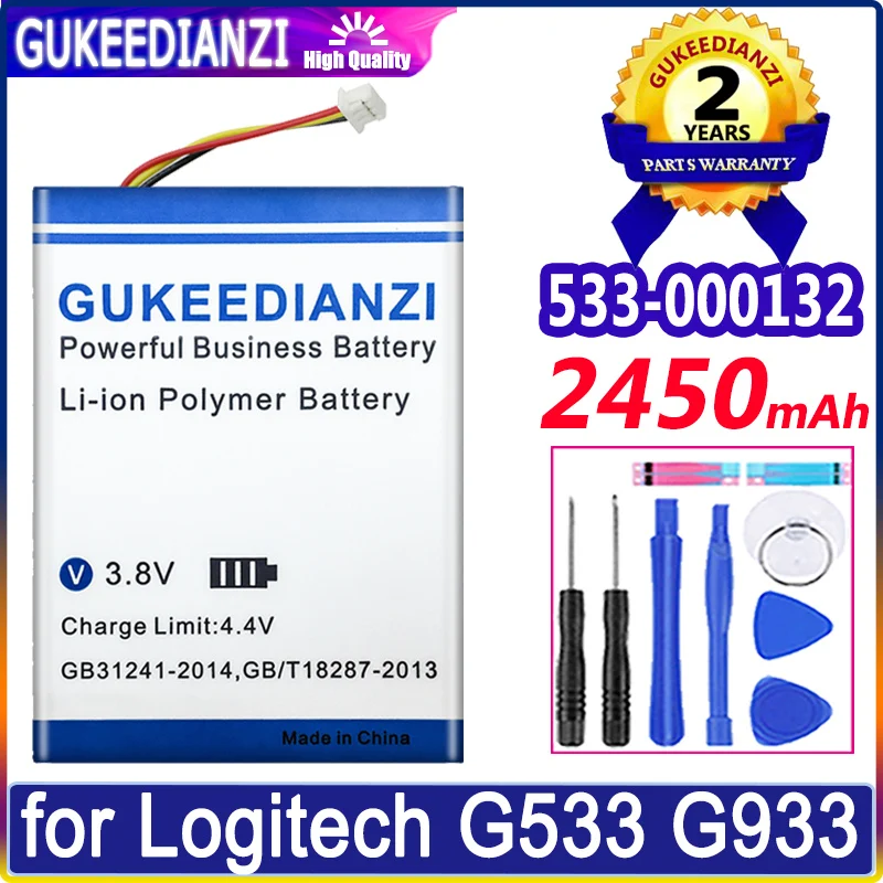 Аккумулятор GUKEEDIANZI 533-000132 2450mAh для батарей Logitech G533 G933 | Мобильные телефоны и