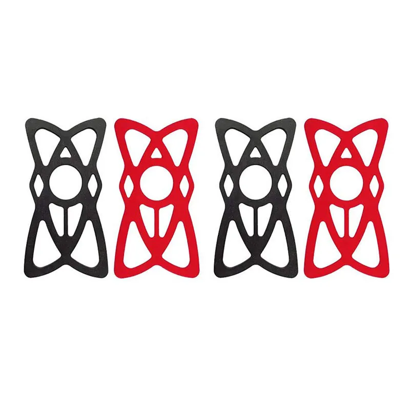 2 Black 2 Red XMXCZKJ Security Rubber Bands Replacement Silicone Straps Moto Bike Phone Mount Universal Mountain Bicycle Phones Holder Support - Цвет: 2 Black 2 Red