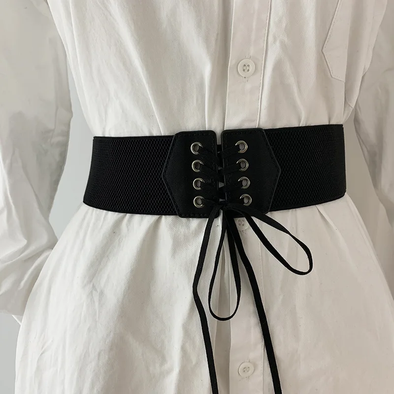 

Elastic Wide Waist Belt For Women Fashion Design Rope Adjustment Ladies Decorative Waistband Lady Dress Coat Cummerbunds Belts
