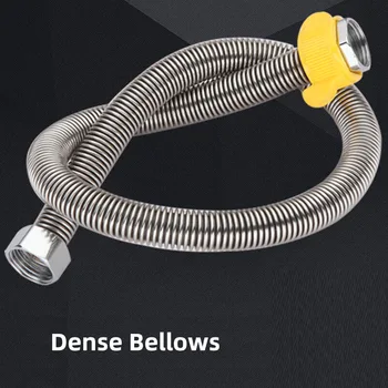 

SUS304Stainless Steel Corrugated Pipe Bellows DN15 Inlet Pipe Hot and Cold Anti-explosion Hose Pipe for Water Heater Water Pipe