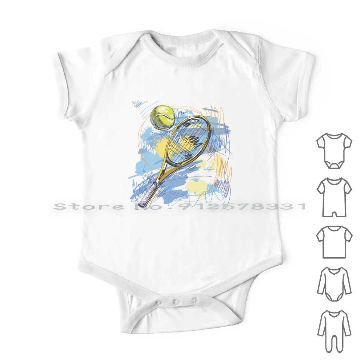 

Tennis Lovers Newborn Baby Clothes Rompers Cotton Jumpsuits Tennis Lovers I Love Tennis My Love Is Tennis Balls Tennis Racket