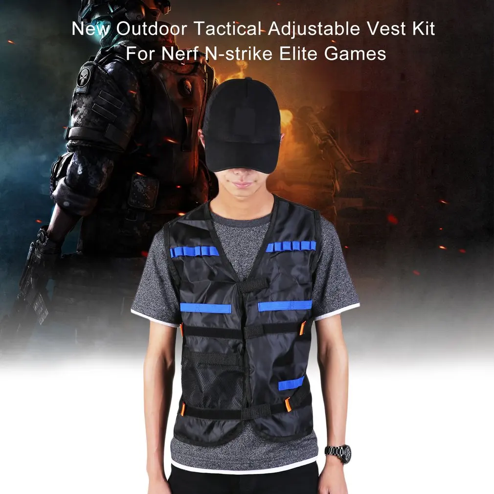 Outdoor Tactical Adjustable Vest Kit For Nerf N-strike Elite Games Hunting Vest 
