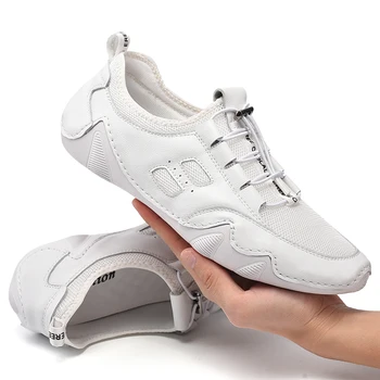 

Men Casual Shoes Outdoor Flat Bottom summer Mesh Surface breathable lace up fashion Lightweight Non-slip Breathable shoes men