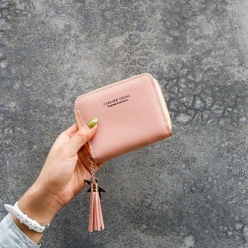 

Zipper Lovely Leather Wallets New Women Wallet Fashion Girls Change Purse Money Coin Handbag Card Holders wallets Carteras Femme