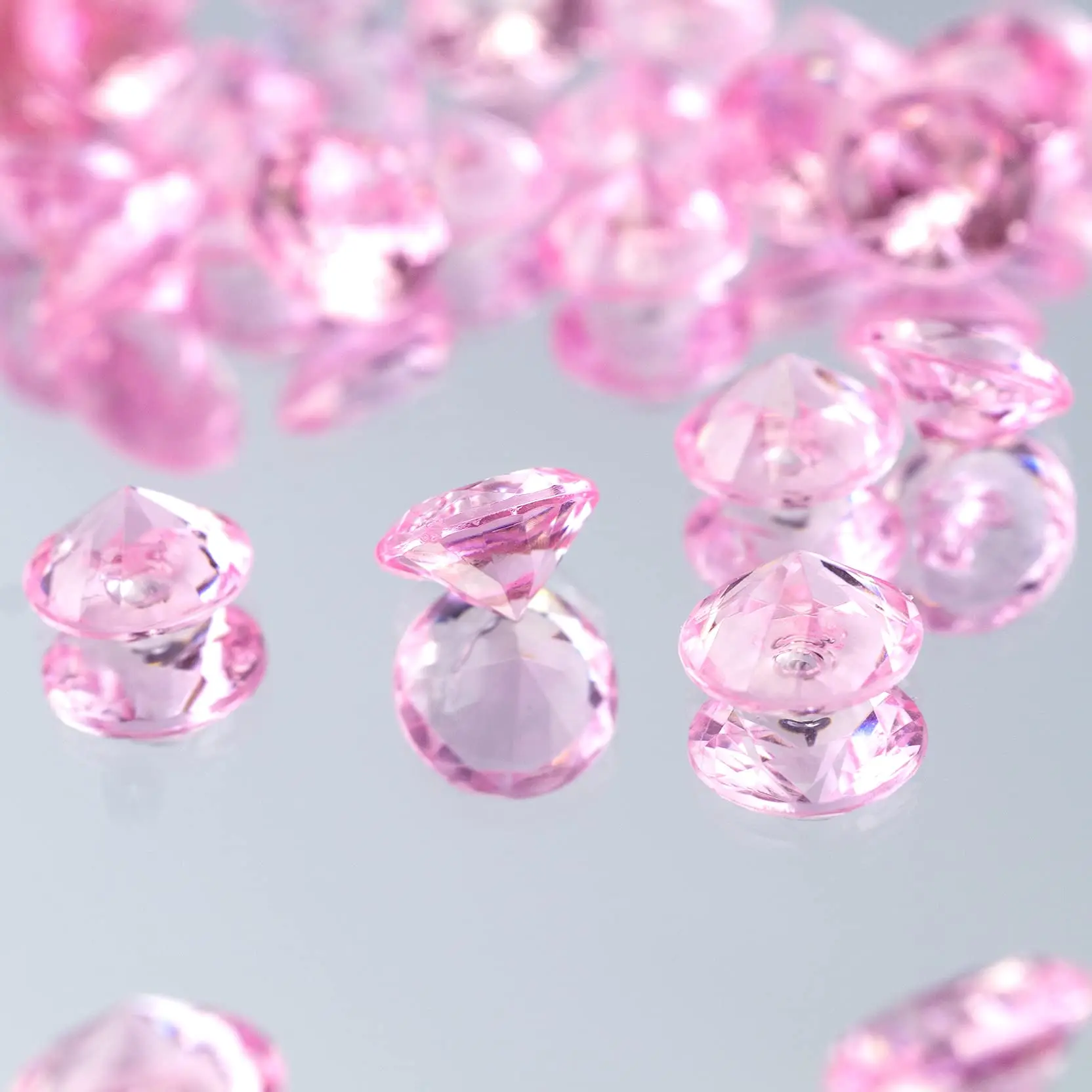 Wedding Table Diamanties Confetti Glass Decoration Diamante Heart Round Party 