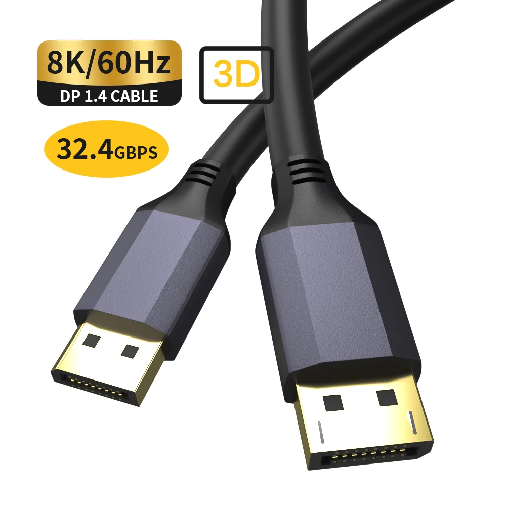 

displayport 1.4 8k 4k cable for laptop computer projector HDTV 4K 120Hz video display port cable Monitor dp cable