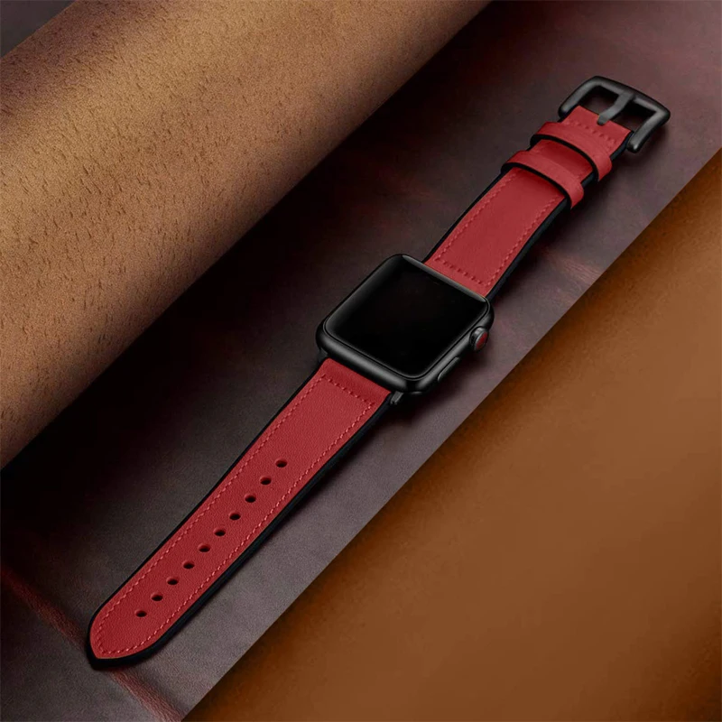 Ремешок силиконовый и кожаный для apple watch band 44 мм 40 браслет iwatch 42 38 series 6/SE/5/4/3/2/1