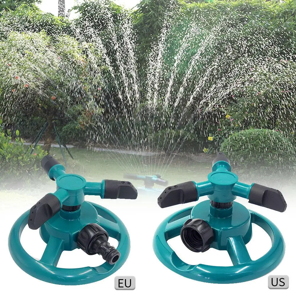 

Garden Sprinklers Automatic Watering Grass Lawn 360 Degree Fully 3 Nozzle Circle Rotating Irrigation System 40P