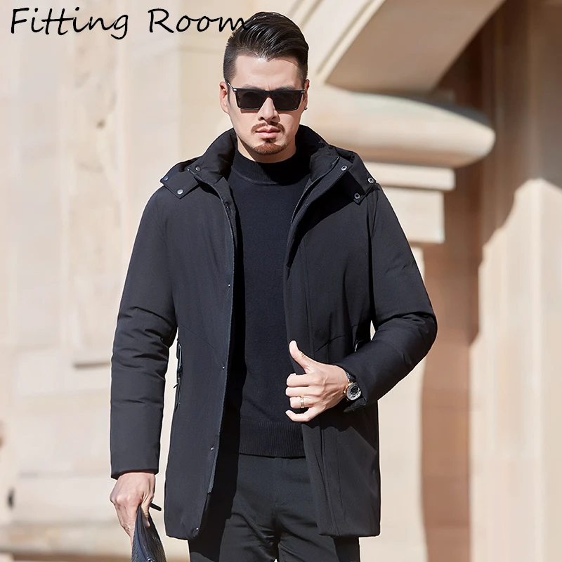 2019 chaqueta de invierno para hombre de gran tamaño de lujo de marca de abrigo sólido grueso chaqueta abrigo Vintage a prueba de viento ejército de algodón de alta calidad|Parkas| -