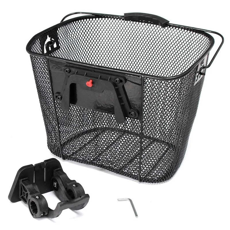 Perfect Metal Mesh Basket For Mtb Mountain Bike Cycling Bicycle Front Foldable Basket Riding Rear Pannier Quick Release Shopping Handl 4 Perfect Metal Mesh Basket For Mtb Mountain Bike Cycling Bicycle Front Foldable Basket Riding Rear Pannier Quick Release Shopping Handl 4