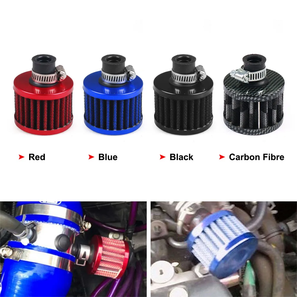 Universal Small 12MM Air Filter Motorcycle Turbo High Flow Racing Cold Air Intake Filter Mushroom Head car accessories