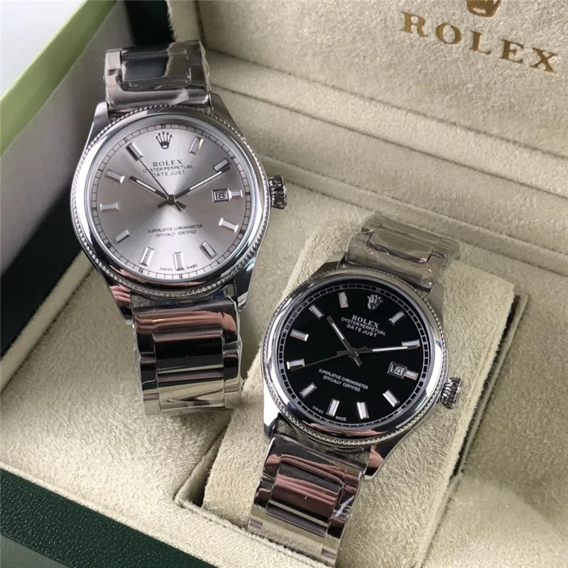 

Rolex- Men's luxury steel watchband wrist Watch New fashion quartz watch Gift Limited edition men's Watch Ord3