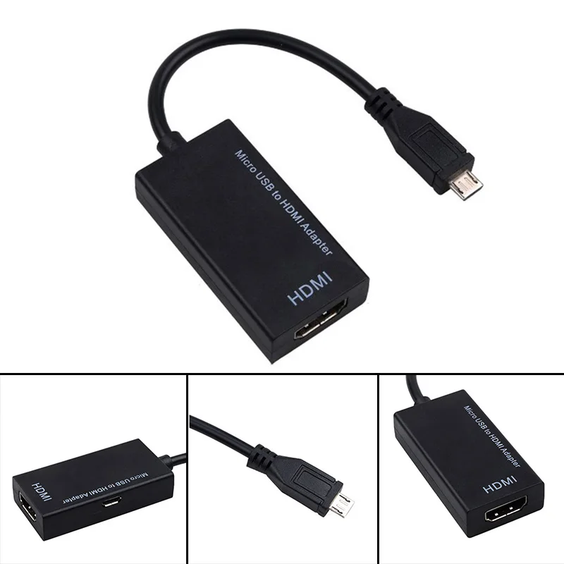 Микро USB к HDMI адаптер для ТВ монитора 1080P HD HDMI аудио видео кабель конвертер для samsung HUAWEI Xiaomi Micro USB 2,0