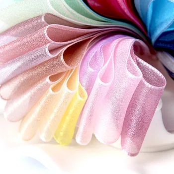 

5Yard Flower net Chiffon Transparent Ribbons Wedding Festival Party Decoration Craft Bow Bouquet Cake Card Gifts Box Packaging